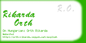 rikarda orth business card